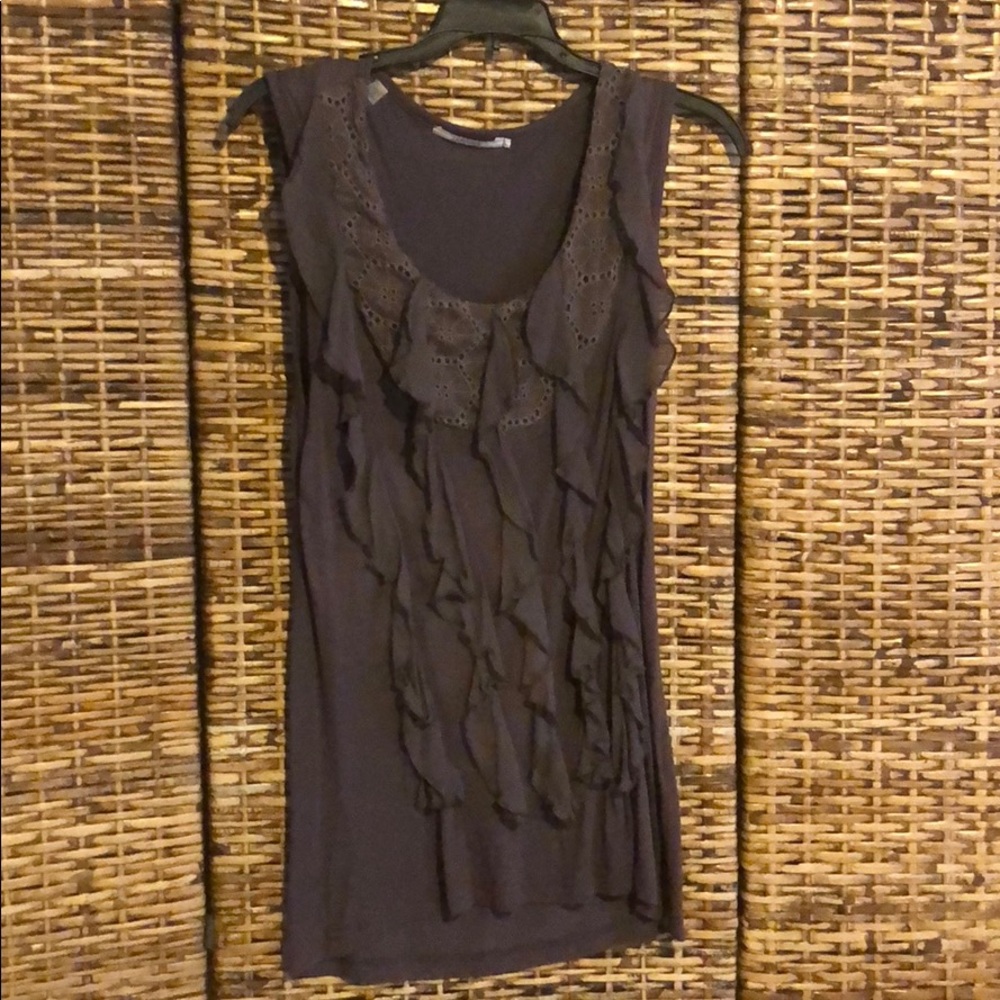 Anthropologie Language Ruffled Tank